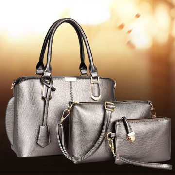 新款韩版女包潮流 PU包简约流苏子母三件套包，休闲手提单肩包批发